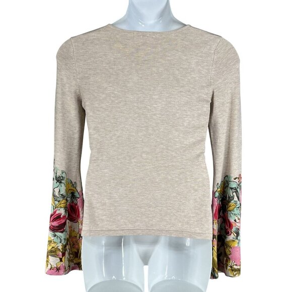 Philosophy Republic Clothing Womens M Floral Bell Sleeve Sweater Top Fairycore - Picture 2 of 15
